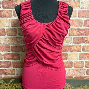 Nine West Small Fuchsia Layered Sleeveless Top